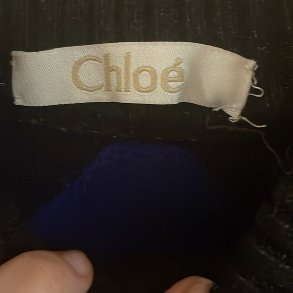 Chloé Multicolor Pullover Knitted Argyle Diamond Ribbed Neckline Sweater - Picture 2 of 7